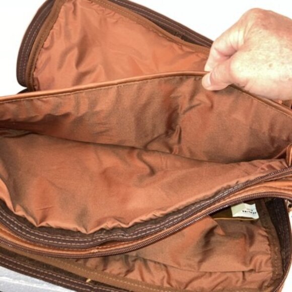 Men's Leather Crossbody Bag Vintage Shoulder Bag Casual Medium Messenger Pack - Picture 7 of 9